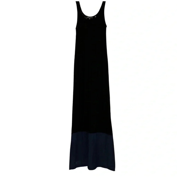 Vince Colorblock Black Navy Blue Maxi Tank Dress Size XS - Picture 6 of 8
